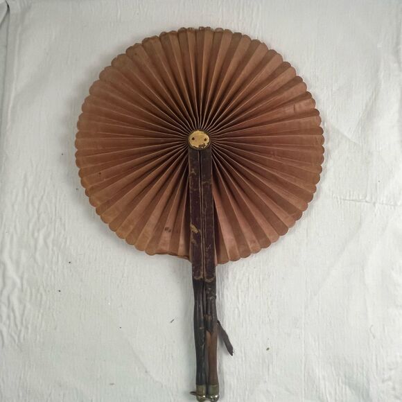 Victorian Mourning Fan Fans Lot of 3 colorful Black Red Gothic handheld - Picture 13 of 16